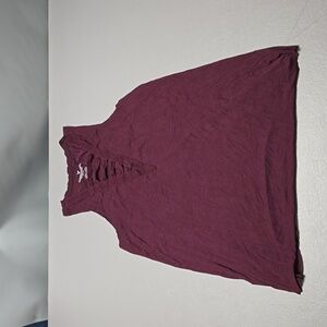 AEO dark maroon tank top women's size small